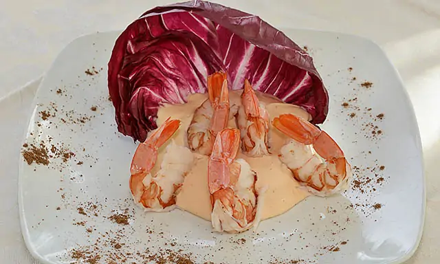 Gamberi in salsa rosa